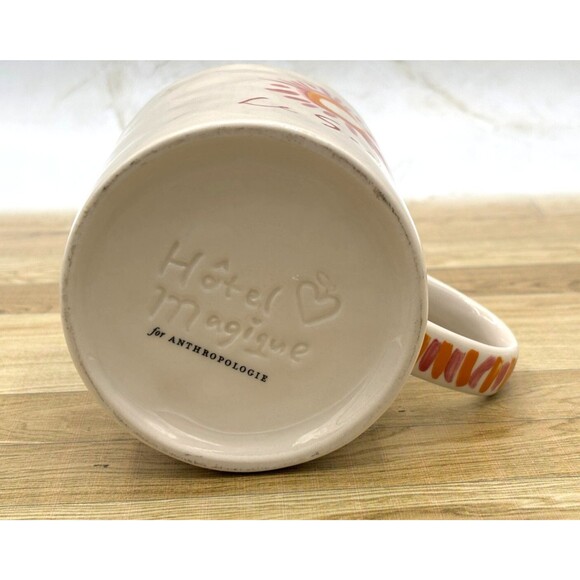 Anthropologie Le Soleil Ceramic Mug Milou Neelen Hotel Magique Sun Graphic New! - Picture 5 of 12